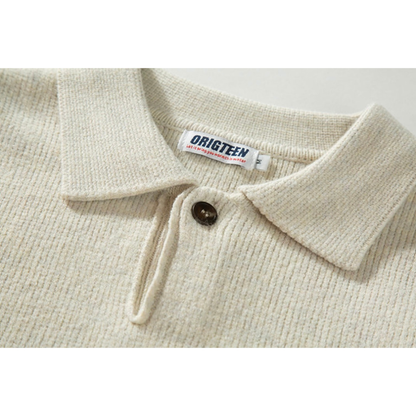 起毛天竺編み　ポロカラー　ニット　N903