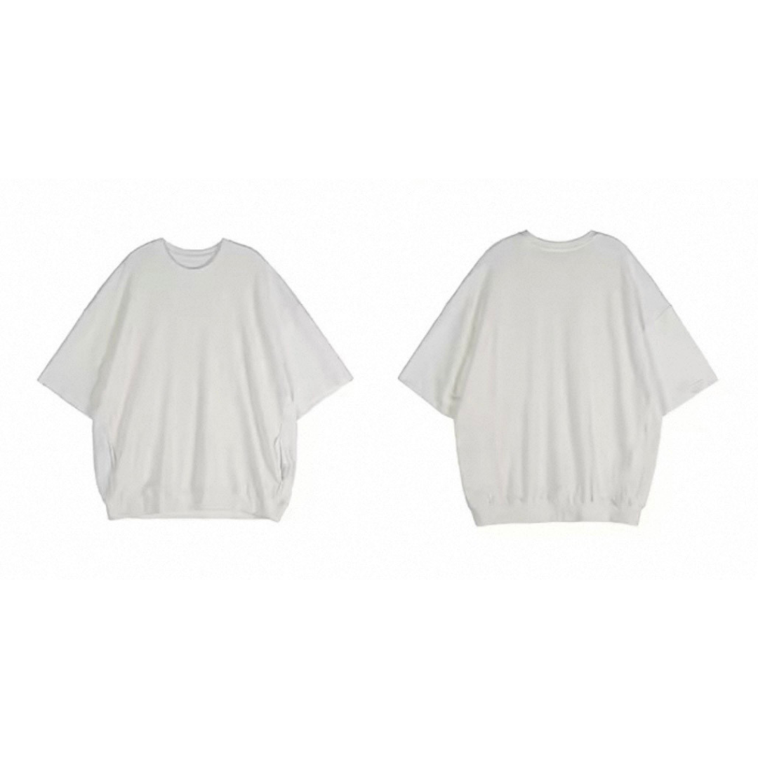 オーバーサイズ　ストレッチ　5分袖　Tシャツ　N1489