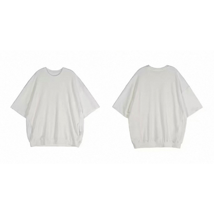 オーバーサイズ　ストレッチ　5分袖　Tシャツ　N1489