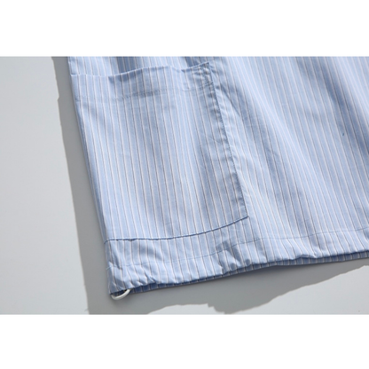 ポケット付き　バンドカラー　プルオーバーシャツ　N1089