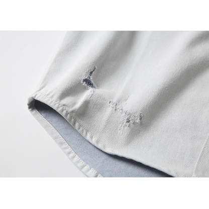 ダメージ　デニム　シャツジャケット　N1095