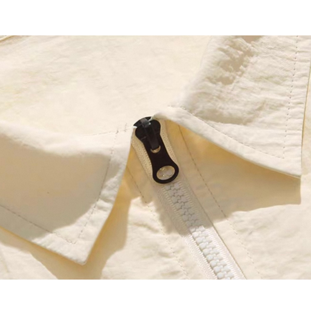 Nylon half-zip pullover short-sleeve shirt N421