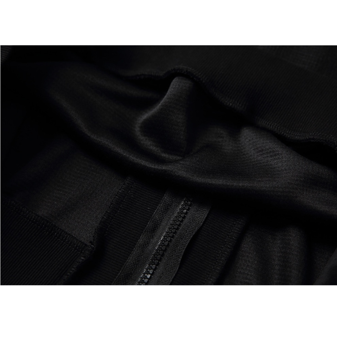 ストレッチポリエステル　ジップカーディガン　N1091