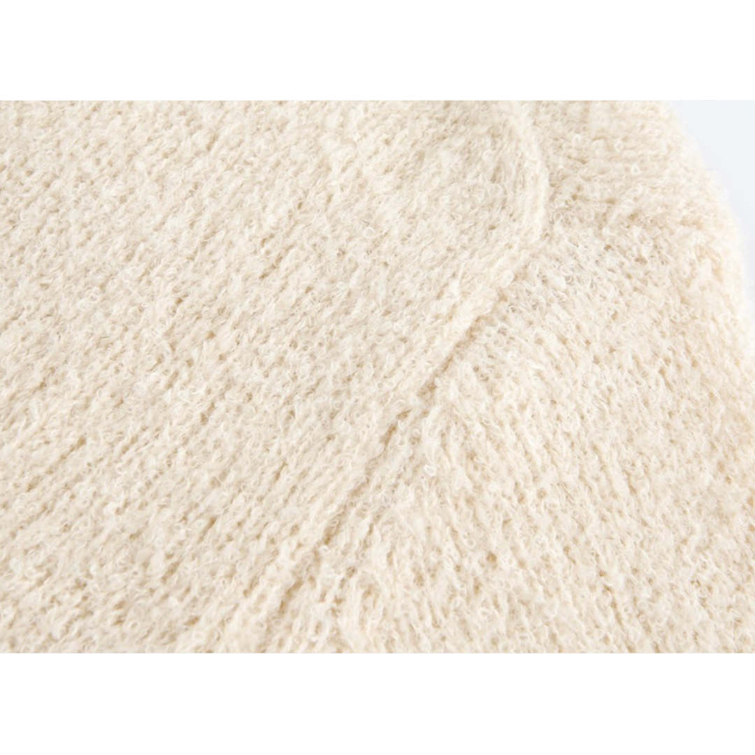 ブークレ　ハーフジップ　ニット　N931