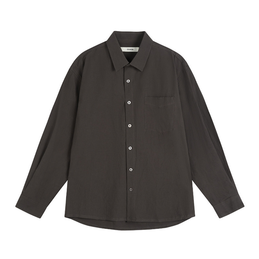 High-density Broadcloth Shirt N1748 ダークブラウン