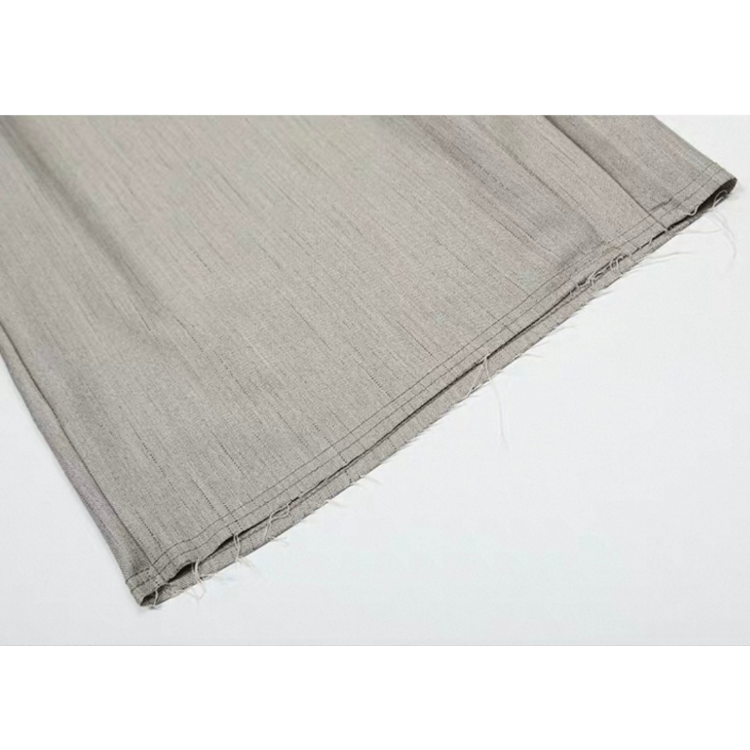 カットオフ　ストレッチ　ワイドクロップドパンツ　N509