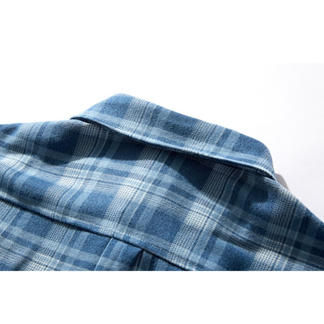 ポリエステル　シティチェック　レギュラーシャツ　N1146