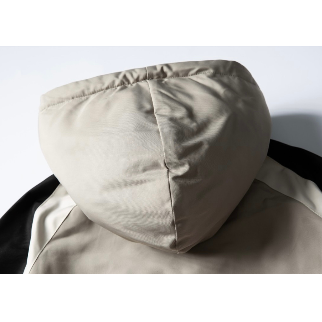 フリースライナー　バイカラー　フードジャケット　N896