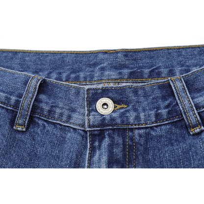 ダブルニー　デニム　ワイド　ショートパンツ　N1456