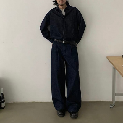 ツータックワイド　デニムパンツ　N647