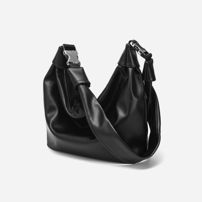 PUレザー　メタルストラップ　ショルダーバッグ　N1200