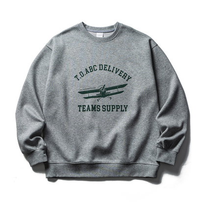 エアプレーン　プリント　クルーネックプルオーバー　N1099