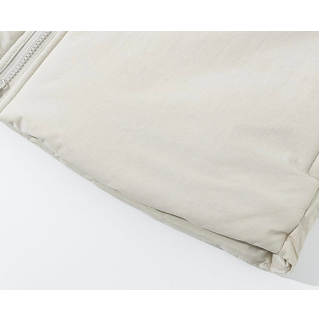 クルーネック　パテッド　ジップベスト　N906