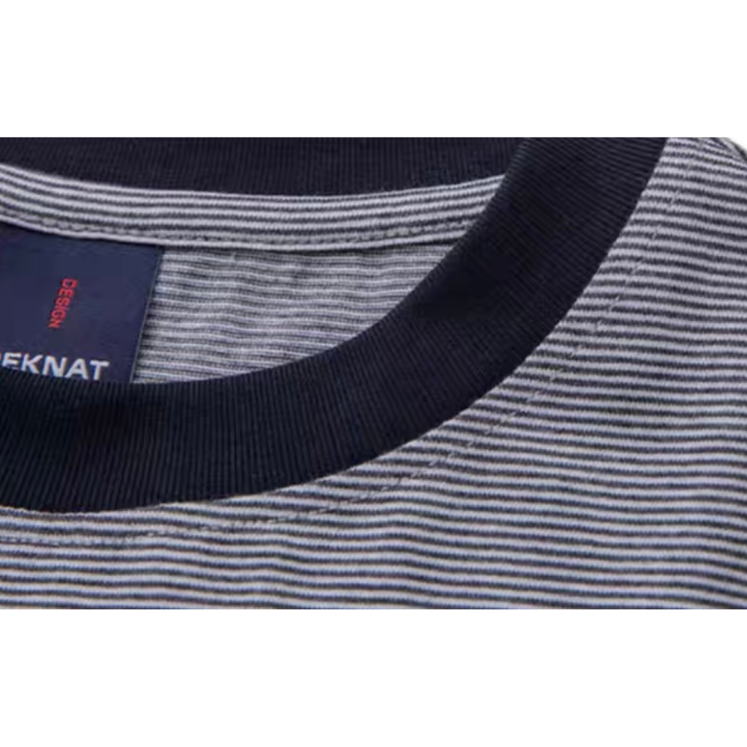 ★プリント　ミジンボーダー　Tシャツ　N157