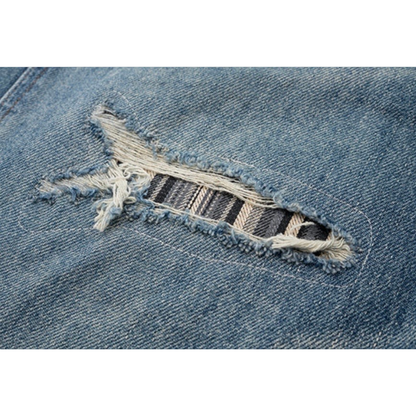 ダブルニー　ブロークンデニム　ワイドパンツ　N1245