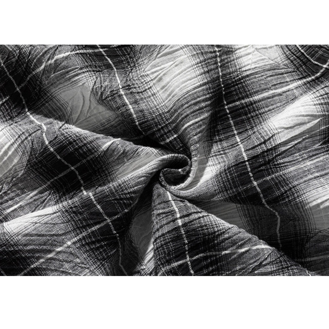 ウィンクルコットンPE　チェック　シャツ　N1215