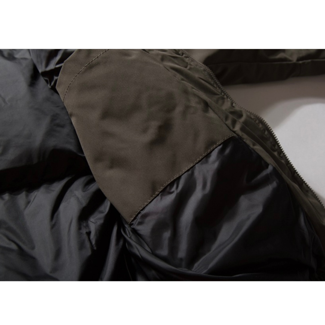 ホワイトダウン　ミニマル　フードジャケット　N945