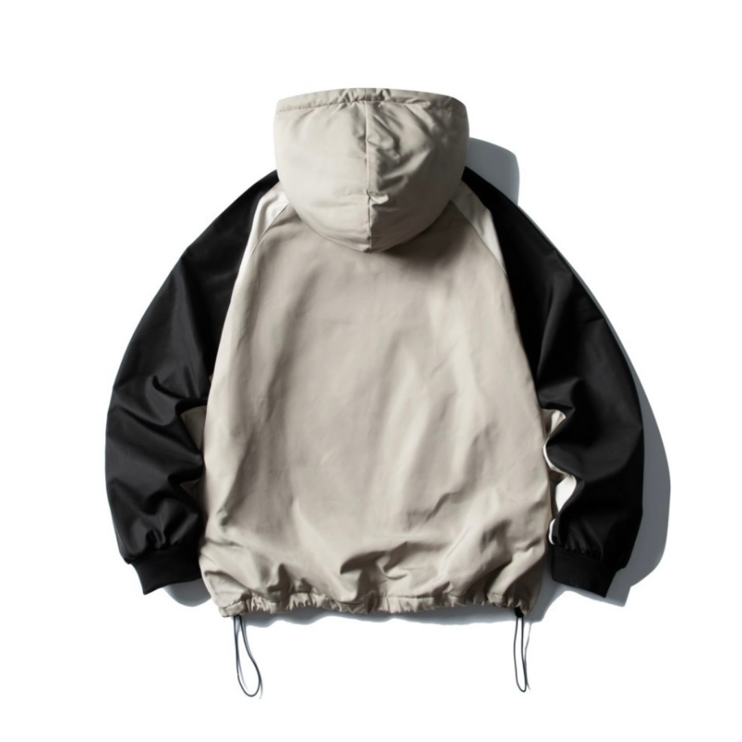 フリースライナー　バイカラー　フードジャケット　N896