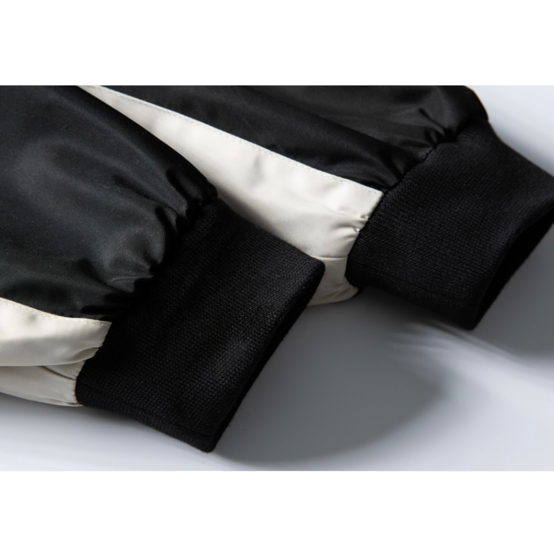 フリースライナー　バイカラー　フードジャケット　N896