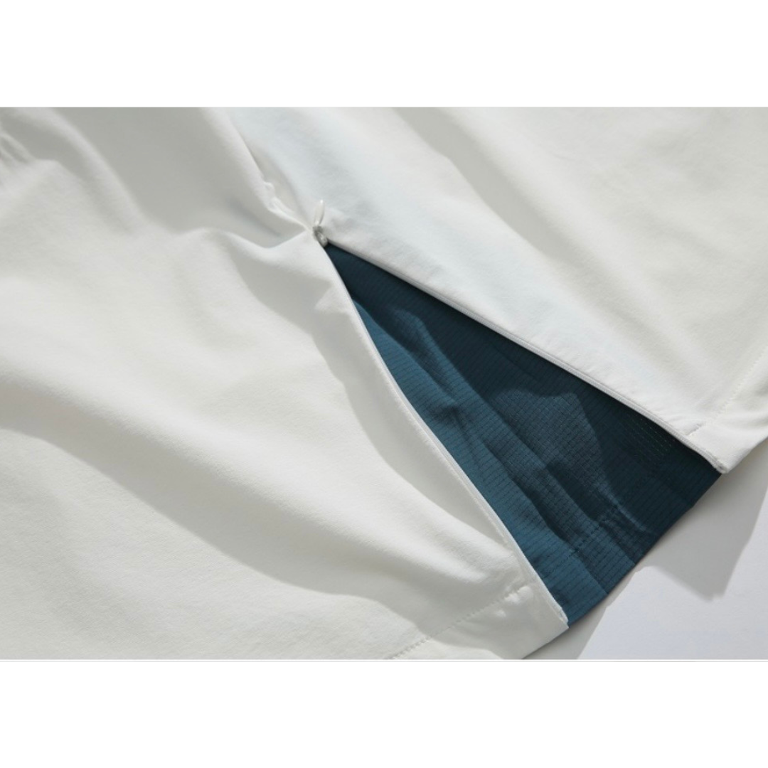 バイカラースリット　ストレッチナイロン　Tシャツ　N1582