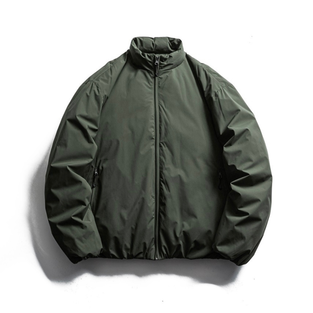 White Down Stand-Zip Jacket N956 グリーン