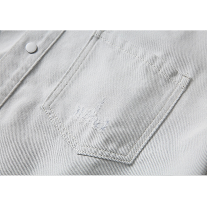 ダメージ　デニム　シャツジャケット　N1095