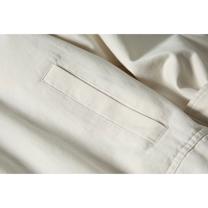 コンパクトツイル　PUレザーカラー　ジャケット　N1140