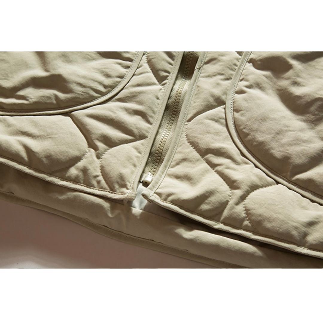 キルティング　リブカラージャケット　N905