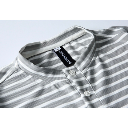 ストレッチナイロン　ヘンリーネック長袖Tシャツ　N1142