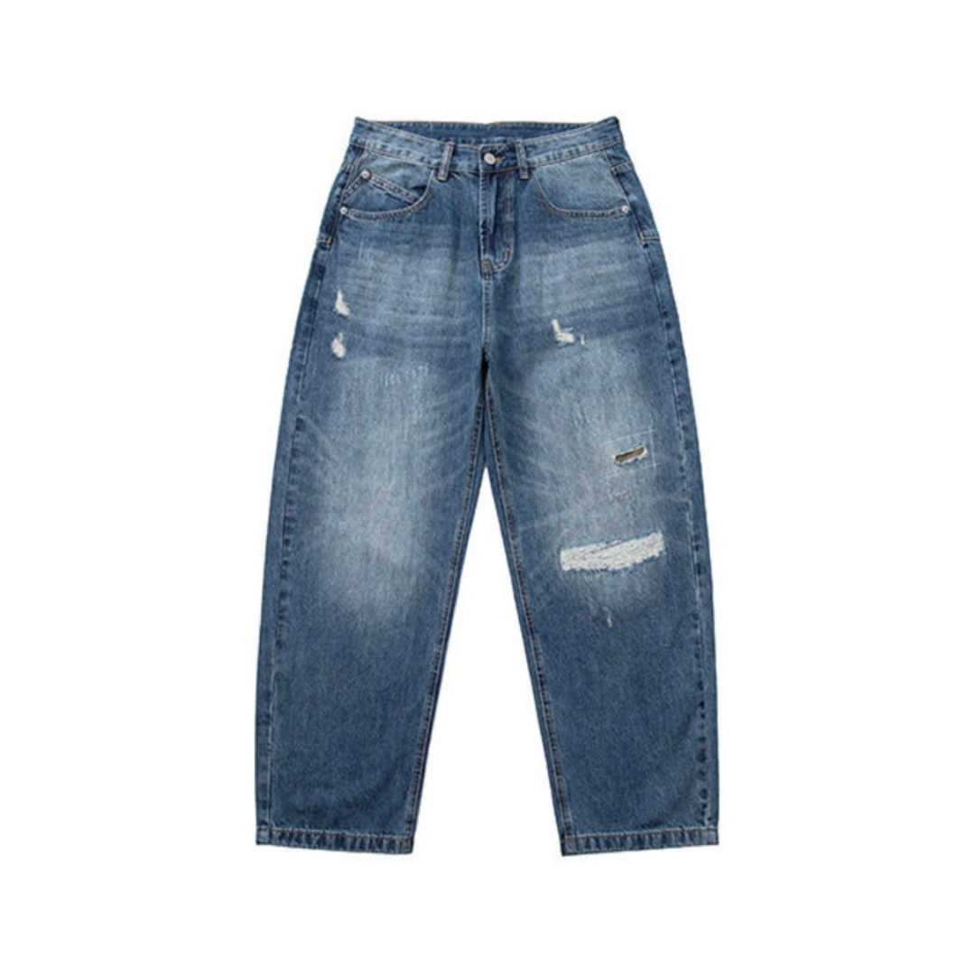 ダメージデニム　ワイド　パンツ　N990