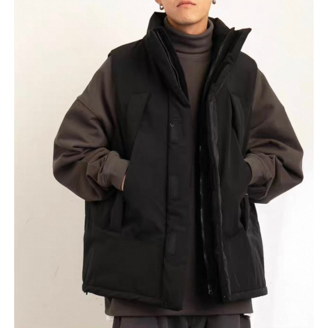 ソロナ　パテッドスタンドカラー　ベスト　N928