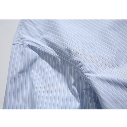 ポケット付き　バンドカラー　プルオーバーシャツ　N1089