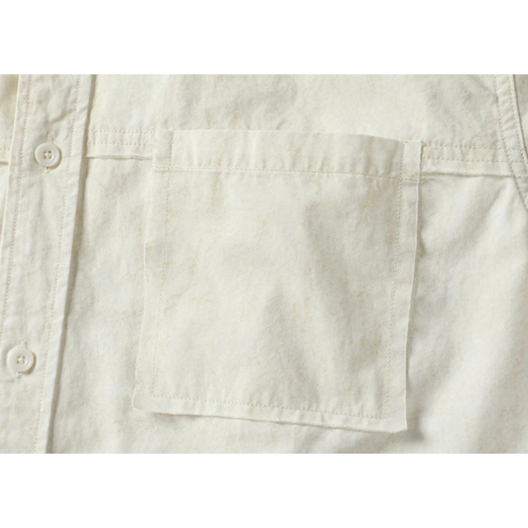 パッチワーク　フード　シャツジャケット　N1262