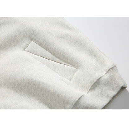 ハーフボタン　スウェット　フードプルオーバー　N1069