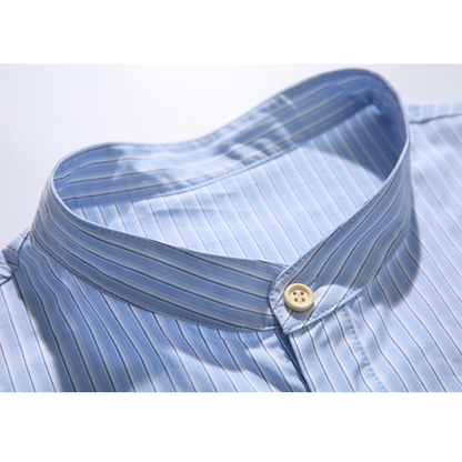 ストライプ　ハーフプラケット　半袖シャツ　N1292