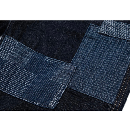 パッチリペア　デニム　ワイドパンツ　N1246