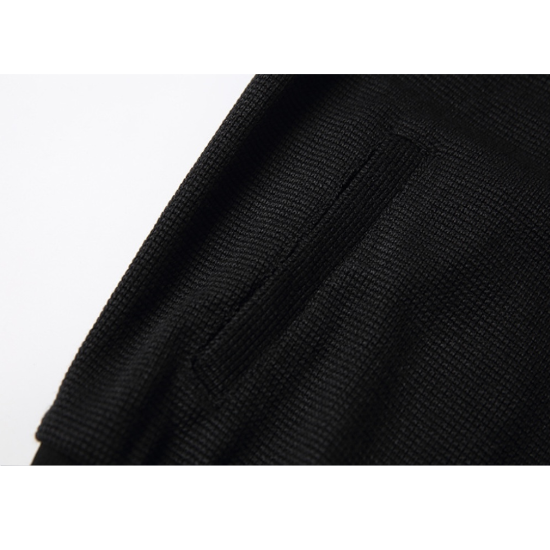 ストレッチポリエステル　ジップカーディガン　N1091