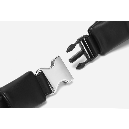 PUレザー　メタルストラップ　ショルダーバッグ　N1200