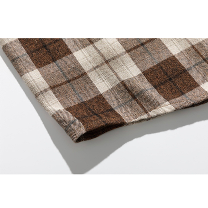 コットンポリ　ヘリンボンチェック　ネルシャツ　N1217