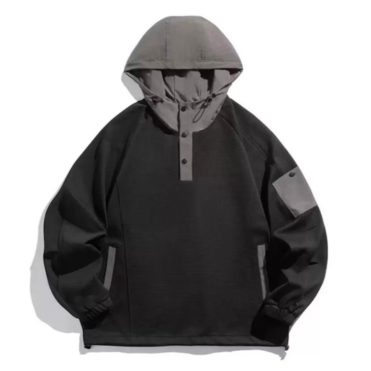 ストレッチ　コンビワッフル　長袖Tシャツ　N1218