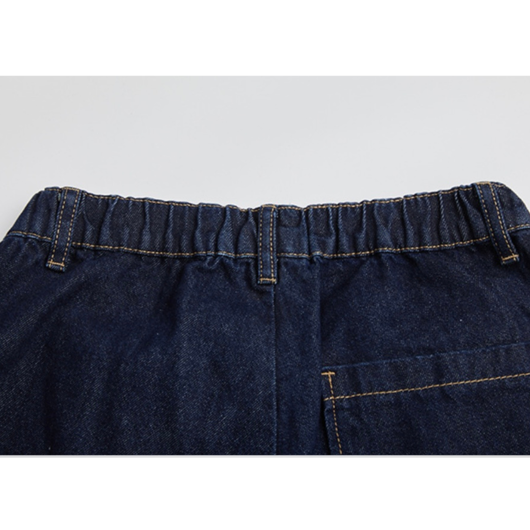 ビスコース混デニム　ビッグシルエット　パンツ　N973