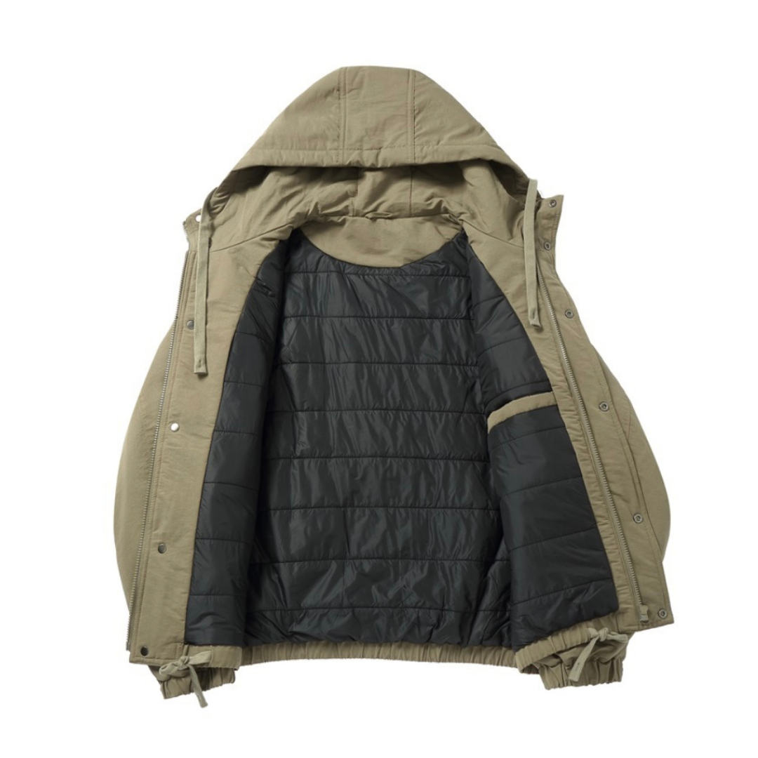 コットンナイロン　パテッド　フードジャケット　N927