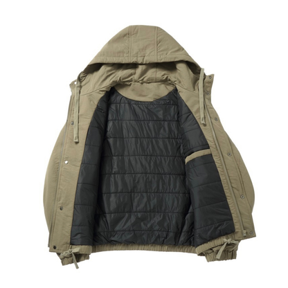 コットンナイロン　パテッド　フードジャケット　N927