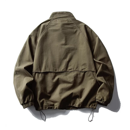 ウォッシュドコットン　スタンドカラー　ジャケット　N1143