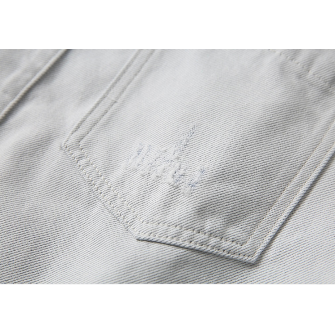 ダメージ　デニム　シャツジャケット　N1095