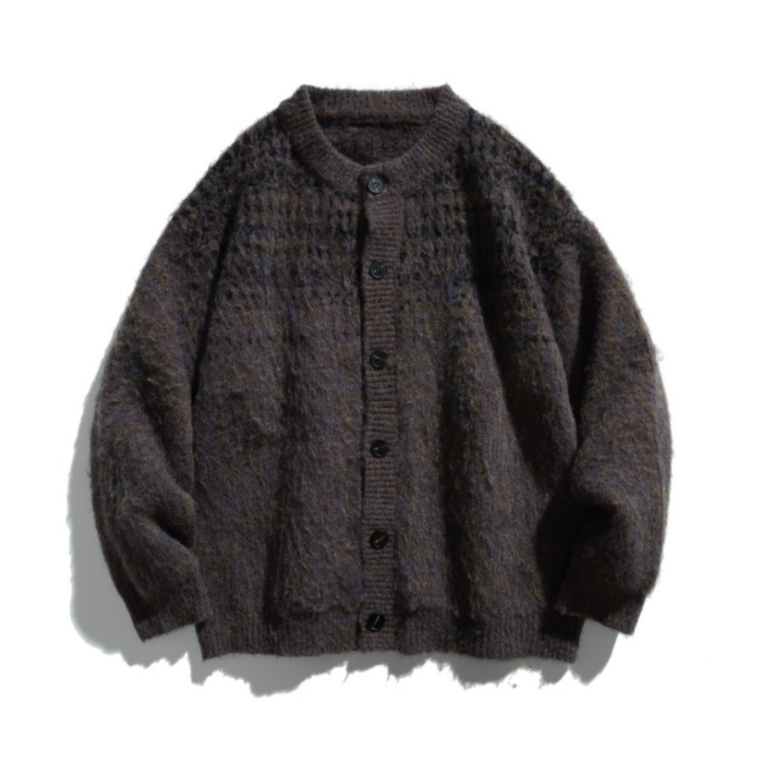 フェードジャガード　ストレッチニット　カーディガン　N883