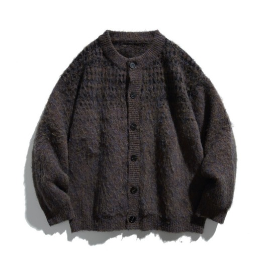フェードジャガード　ストレッチニット　カーディガン　N883