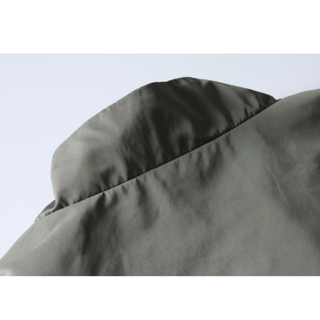 ポリエステルサテン　リブスタンドカラー　ジャケット　N1084