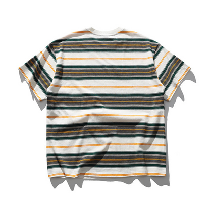 マルチボーダー　グリーンライン　Tシャツ　N191