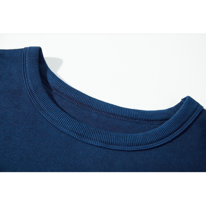 インディゴ染料め　クルーネックスウェット　N1321